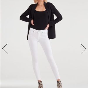7 For All Mankind White Skinny Jeans Size 26